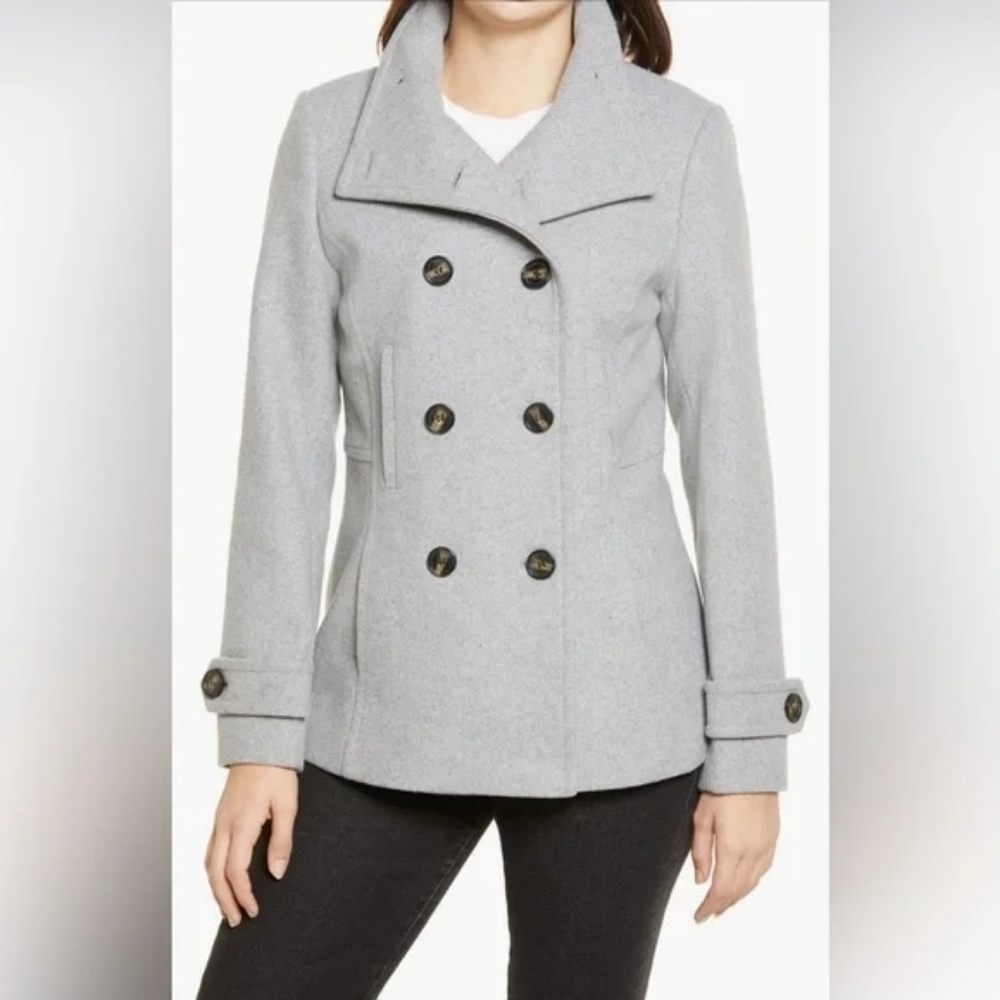 Thread & Supply Gray Coat with Brown Lining